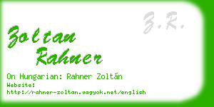 zoltan rahner business card